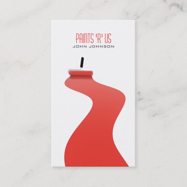 Carte de visite blanc rouge moderne de modèle de (Devant)