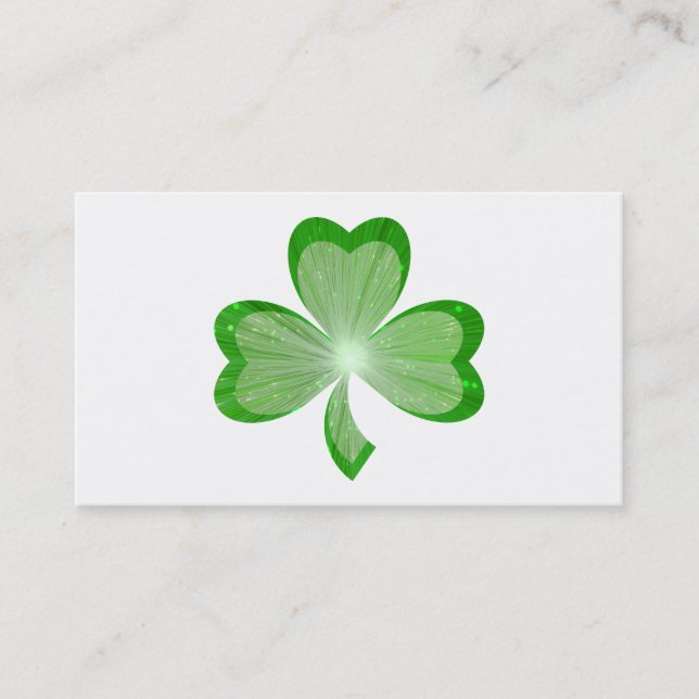 carte de visite blanc shamrock (Devant)