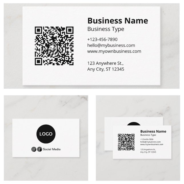 Carte De Visite Blanc Simple (Plain White Business Cards)