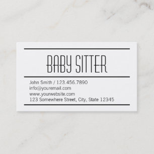 Carte de visite blanc simple moderne de garde