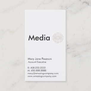 Carte De Visite Blanc simple professionnel et simple