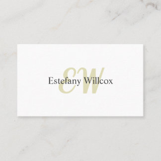 Carte De Visite Blanc Simple Professionnel Minimal élégant