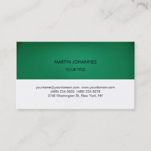 Carte de visite blanc vert clair professionnel