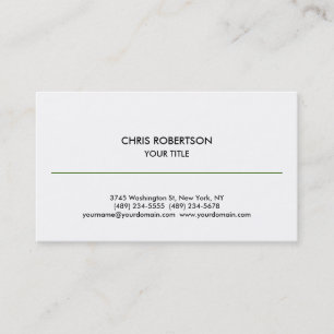 Carte de visite blanche simple et design
