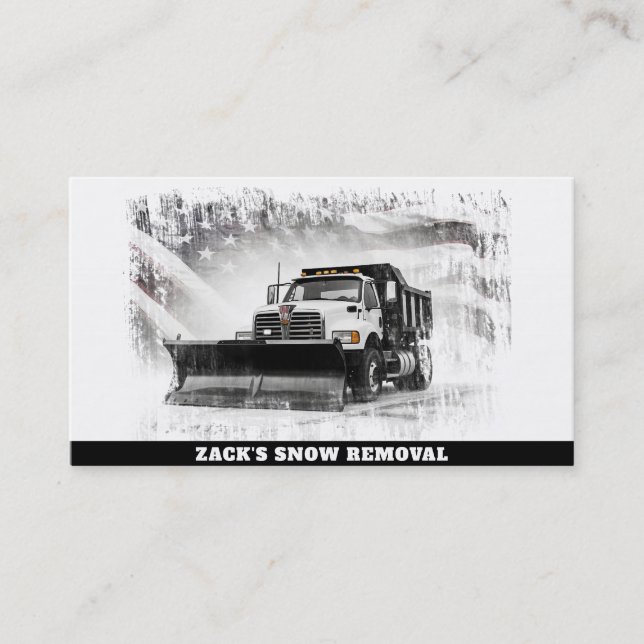 Carte De Visite *~* Blancs noir Drapeau de camion d'enlèvement de  (Devant)