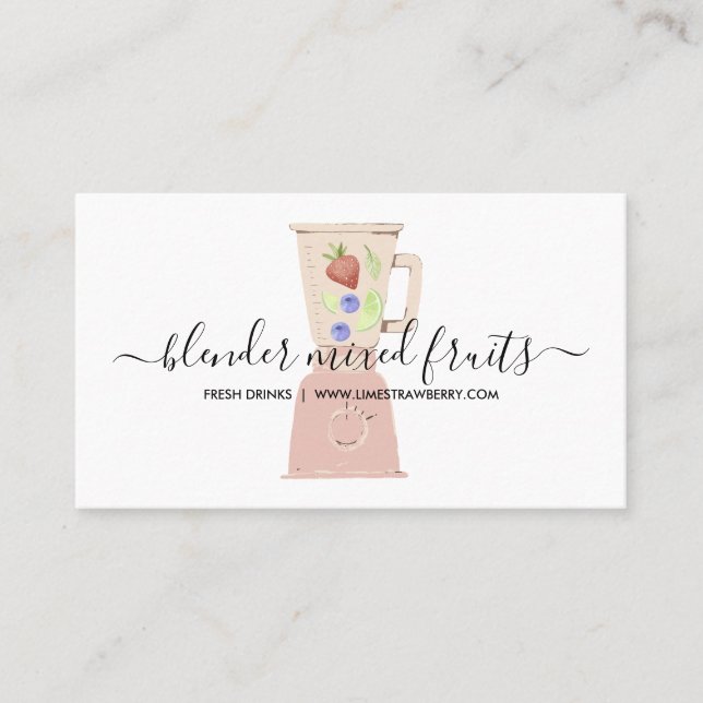 Carte De Visite Blender Fruits Boire mixte jus frais (Devant)