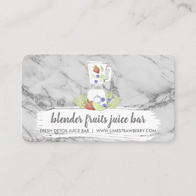 Carte De Visite Blender Fruits Mixed drink fresh juice marble (Devant)