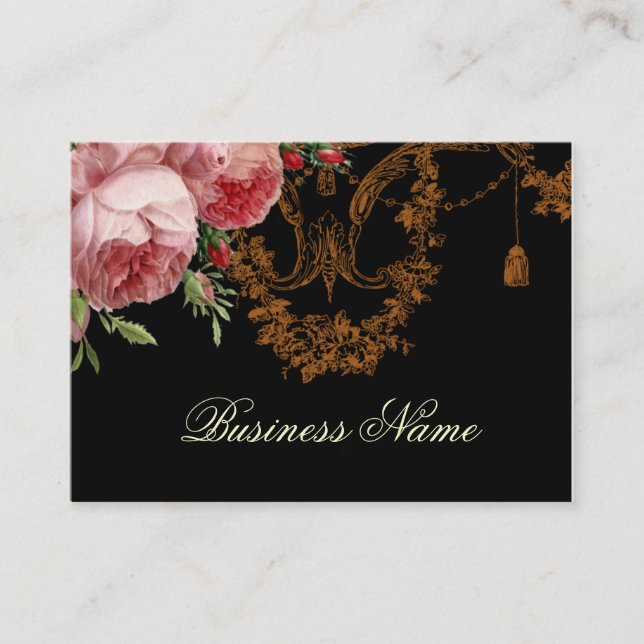 Carte De Visite Blenheim Rose, noir (Devant)