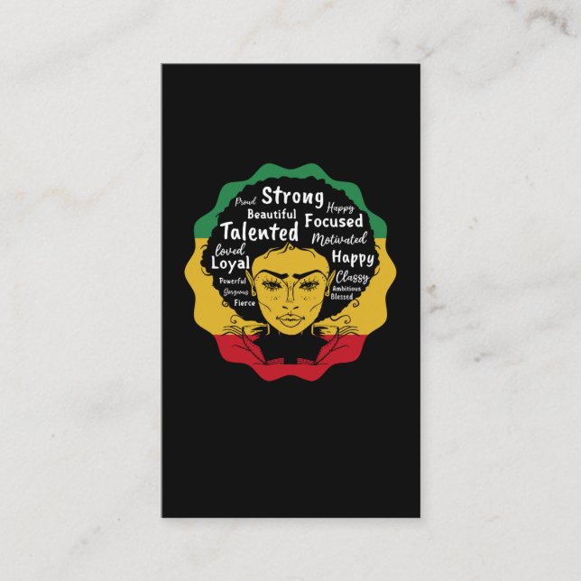 Carte De Visite Blessed Strong Afro Women (Devant)
