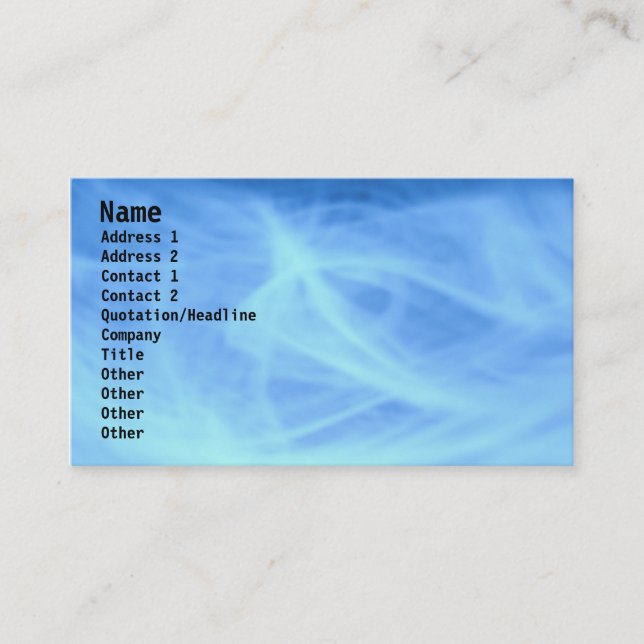 Carte de visite bleu (Devant)
