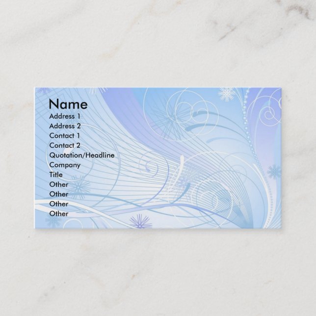 Carte De Visite bleu (Devant)