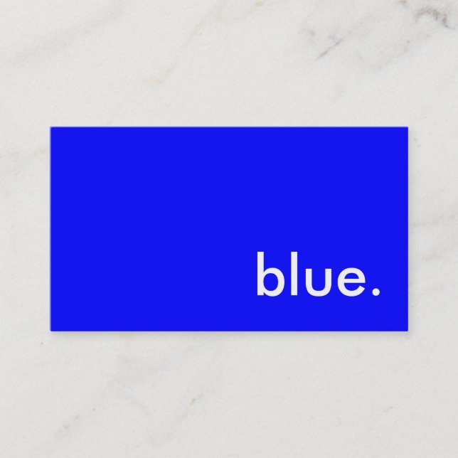 Carte De Visite bleu. (Devant)