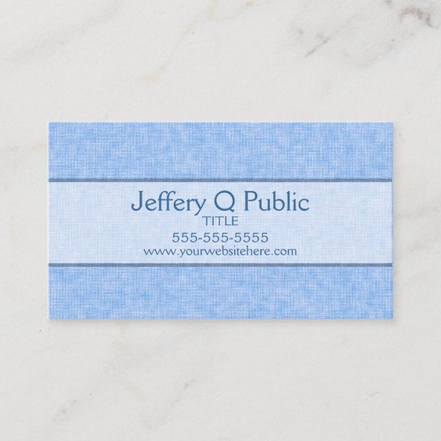 Carte De Visite Bleu (Devant)