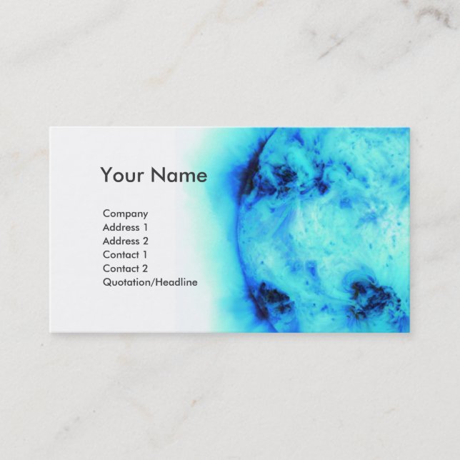 Carte de visite bleu 2 de Sun (Devant)