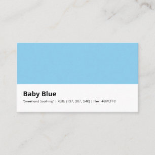 Carte De Visite Bleu bébé "Doux et apaisant"