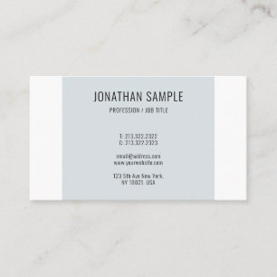 Carte De Visite Bleu Blanc Design Modèle Moderne Professionnel