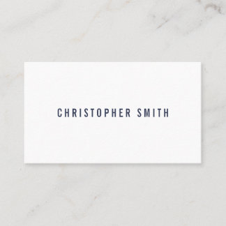Carte De Visite Bleu blanc professionnel minimaliste