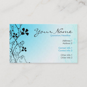 Carte de visite bleu-clair de Florali