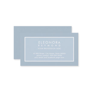 Carte De Visite Bleu clair élégant