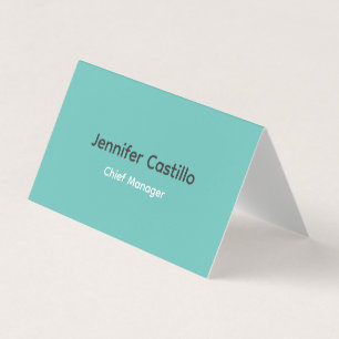 Carte De Visite Bleu clair noir blanc minimaliste moderne