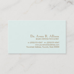 Carte De Visite Bleu clair simple et élégant professionnel