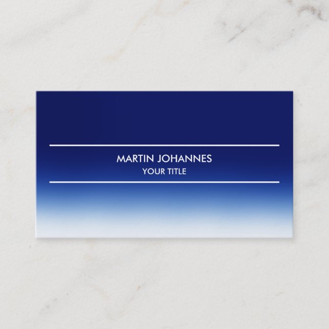 Carte de visite bleu clair simple et tendance (Devant)