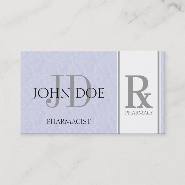 Carte De Visite Bleu de ciel de pharmacien/de lumière pharmacie de (Devant)