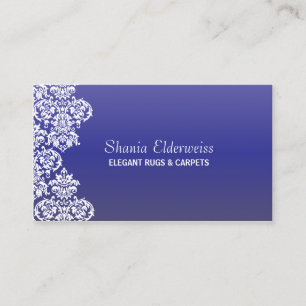 Carte de visite bleu de damassé de gradient