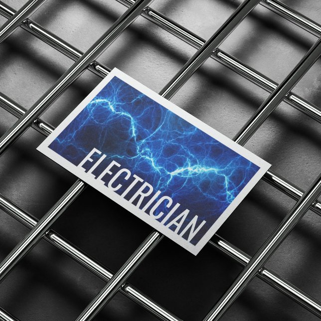 Carte de visite bleu de décharge électrique (Perfect for business)