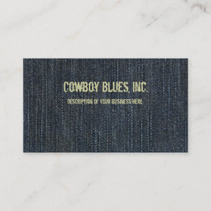 Carte de visite bleu de denim