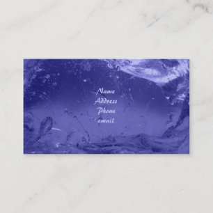 Carte de visite bleu de glace