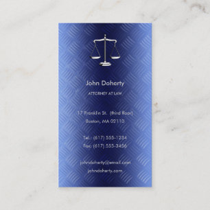 Carte De Visite Bleu de l'avocat de l'avocat
