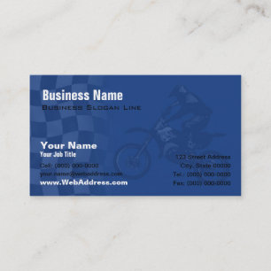Carte de visite bleu de motocross de Yamaha