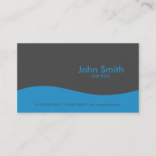 Carte De Visite Bleu de pointe simple simple moderne