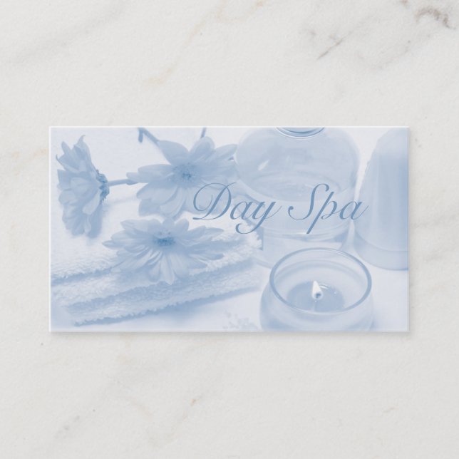 Carte de visite bleu de spa (Devant)