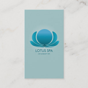 CARTE DE VISITE BLEU DE SPA DE LOTUS