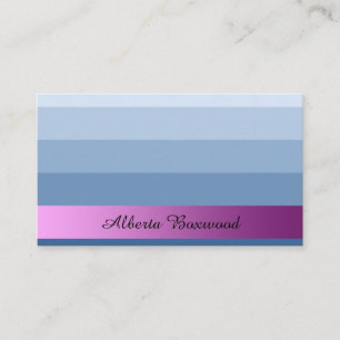 Carte De Visite Bleu dégradé avec bannière rose Texte personnalisé
