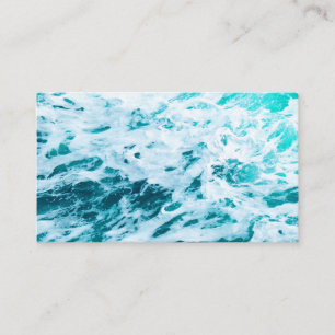 Carte De Visite Bleu des vagues océaniques, spray océanique, sur