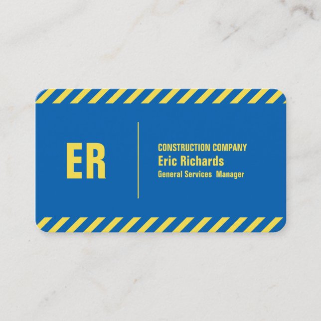Carte De Visite Bleu diagonal professionnel moderne de cadre de (Devant)