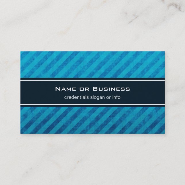 Carte De Visite Bleu Diagonale (Devant)