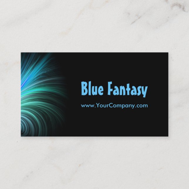Carte de visite bleu d'imaginaire (Devant)