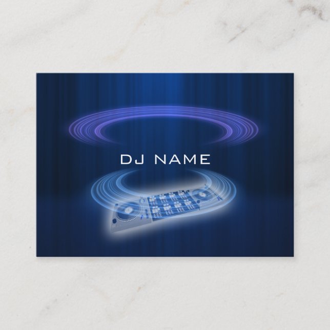 Carte De Visite bleu du DJ (Devant)
