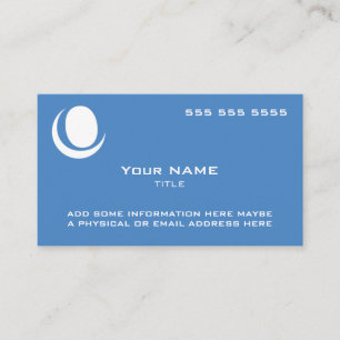 Carte De Visite Bleu du logo personnalisé