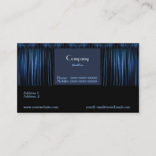 Carte de visite bleu du théâtre