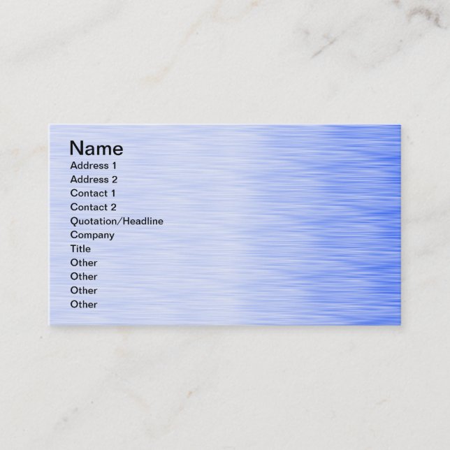 Carte De Visite Bleu élégant (Devant)