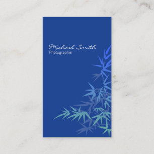 Carte De Visite Bleu en bambou