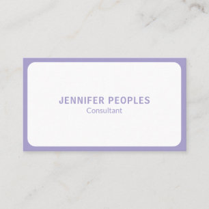 Carte De Visite Bleu en pastel moderne de luxe minimaliste