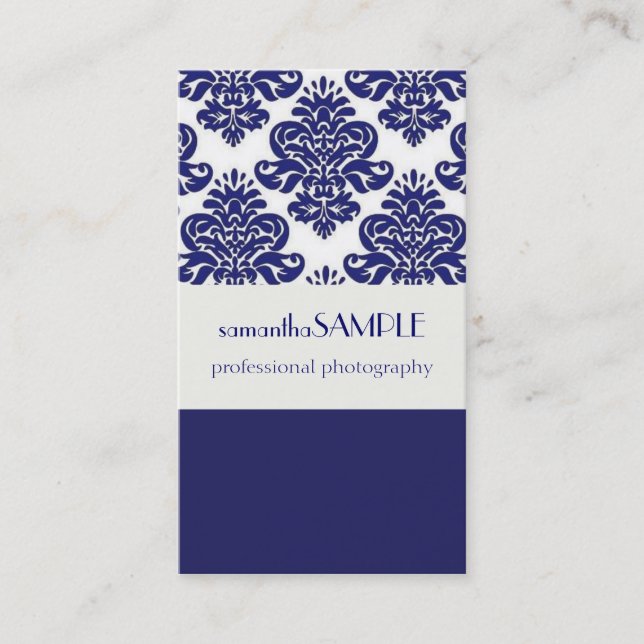 Carte De Visite Bleu et blanc (Devant)