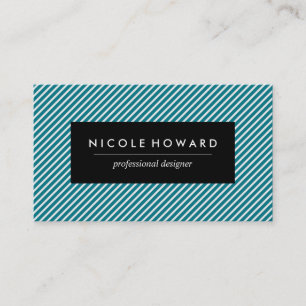 Carte De Visite Bleu et blanc Aqua