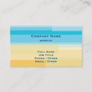 Carte de visite bleu et jaune